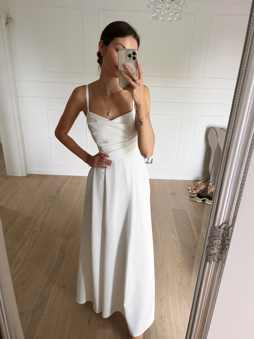 Odetta - gorsetowa suknia ślubna w kształcie litery A z kieszeniami - Kulunove zdjęcie 1