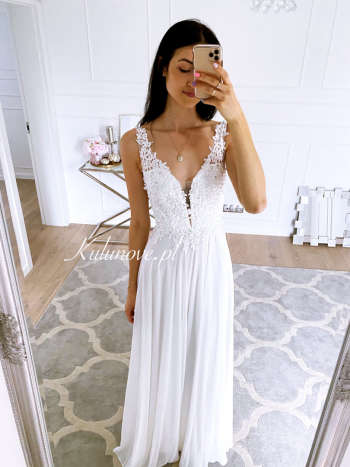 Victoria - suknia ślubna z muślinowym dołem